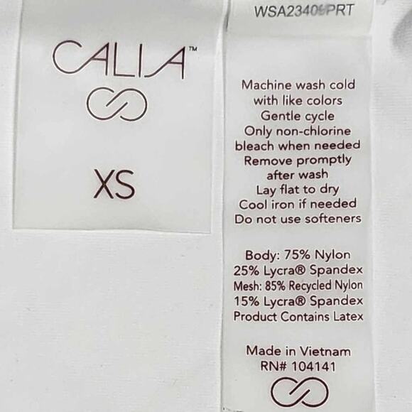 CALIA Powersculpt High Rise Swim Bikini Bottom Multi Palm XS NEW - Picture 3 of 9